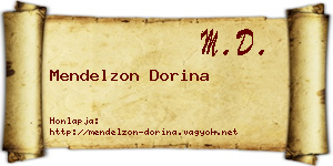 Mendelzon Dorina névjegykártya